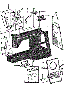 Thread Tension And Face Plate parts for Kenmore Mechanical Sewing Machine 158.1787180 (1581787180, 158 1787180) from AppliancePartsPros.com