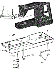 Base Assembly parts for Kenmore Mechanical Sewing Machine 158.1787180 (1581787180, 158 1787180) from AppliancePartsPros.com