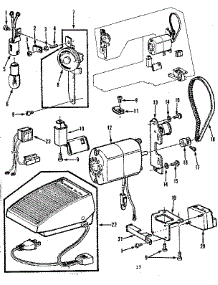 Motor Assembly And Foot Control parts for Kenmore Mechanical Sewing Machine 158.1787180 (1581787180, 158 1787180) from AppliancePartsPros.com