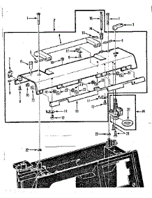 Bobbin Winder And Top Plate parts for Kenmore Mechanical Sewing Machine 158.1789180 (1581789180, 158 1789180) from AppliancePartsPros.com