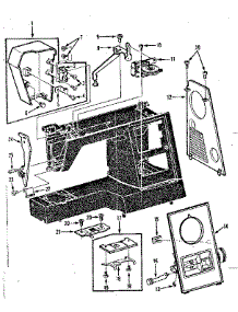 Thread Tension And Face Plate parts for Kenmore Mechanical Sewing Machine 158.1789180 (1581789180, 158 1789180) from AppliancePartsPros.com