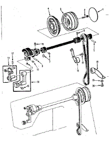 Clutch Wheel Assembly parts for Kenmore Mechanical Sewing Machine 158.1789180 (1581789180, 158 1789180) from AppliancePartsPros.com