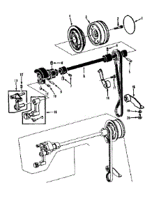 Clutch Wheel Assembly parts for Kenmore Mechanical Sewing Machine 158.1789181 (1581789181, 158 1789181) from AppliancePartsPros.com