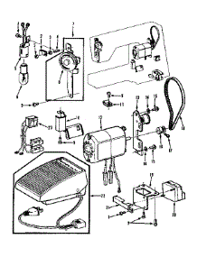 Motor Assembly And Foot Control parts for Kenmore Mechanical Sewing Machine 158.1789181 (1581789181, 158 1789181) from AppliancePartsPros.com