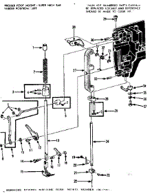 Presser Bar Assembly parts for Kenmore Electronic Sewing Machine 158.17911 (15817911, 158 17911) from AppliancePartsPros.com