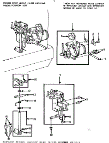 Feed Regulator Assembly parts for Kenmore Electronic Sewing Machine 158.17911 (15817911, 158 17911) from AppliancePartsPros.com