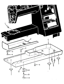 Base Assembly parts for Kenmore Mechanical Sewing Machine 158.1792080 (1581792080, 158 1792080) from AppliancePartsPros.com