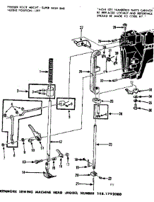 Presser Bar Assembly parts for Kenmore Mechanical Sewing Machine 158.1792080 (1581792080, 158 1792080) from AppliancePartsPros.com