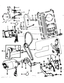 Motor Assembly parts for Kenmore Mechanical Sewing Machine 158.1792080 (1581792080, 158 1792080) from AppliancePartsPros.com