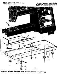 Base Assembly parts for Kenmore Mechanical Sewing Machine 158.1792181 (1581792181, 158 1792181) from AppliancePartsPros.com