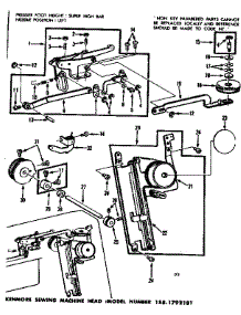 Zigzag Guide Assembly parts for Kenmore Mechanical Sewing Machine 158.1792181 (1581792181, 158 1792181) from AppliancePartsPros.com