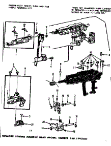 Buttonhole Control Assembly parts for Kenmore Mechanical Sewing Machine 158.1792181 (1581792181, 158 1792181) from AppliancePartsPros.com