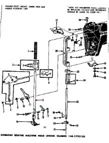 Presser Bar Assembly parts for Kenmore Mechanical Sewing Machine 158.1792181 (1581792181, 158 1792181) from AppliancePartsPros.com
