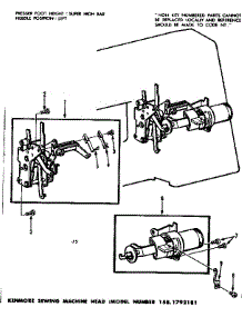 Stitch Modifier Assembly parts for Kenmore Mechanical Sewing Machine 158.1792181 (1581792181, 158 1792181) from AppliancePartsPros.com