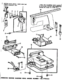 Main Control Assembly parts for Kenmore Mechanical Sewing Machine 158.1792181 (1581792181, 158 1792181) from AppliancePartsPros.com