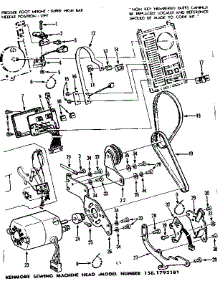 Motor Assembly parts for Kenmore Mechanical Sewing Machine 158.1792181 (1581792181, 158 1792181) from AppliancePartsPros.com