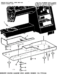 Base Assembly parts for Kenmore Mechanical Sewing Machine 158.1792182 (1581792182, 158 1792182) from AppliancePartsPros.com