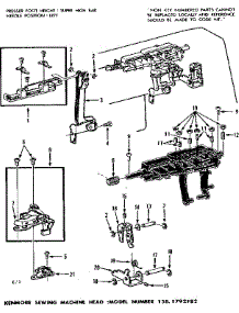 Buttonhole Control Assembly parts for Kenmore Mechanical Sewing Machine 158.1792182 (1581792182, 158 1792182) from AppliancePartsPros.com