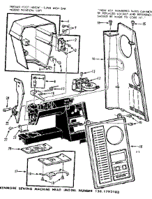 Control Panel And Face Plates parts for Kenmore Mechanical Sewing Machine 158.1792183 (1581792183, 158 1792183) from AppliancePartsPros.com