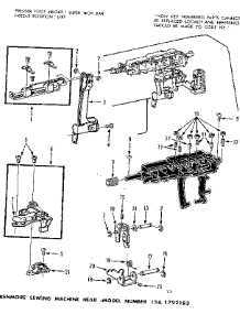 Buttonhole Control Assembly parts for Kenmore Mechanical Sewing Machine 158.1792183 (1581792183, 158 1792183) from AppliancePartsPros.com