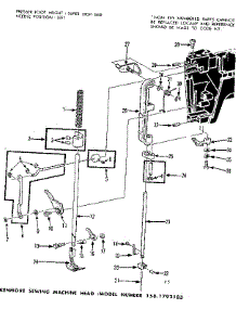 Presser Bar Assembly parts for Kenmore Mechanical Sewing Machine 158.1792183 (1581792183, 158 1792183) from AppliancePartsPros.com