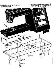 Base Assembly parts for Kenmore Sewing Machine 158.1792184 (1581792184, 158 1792184) from AppliancePartsPros.com