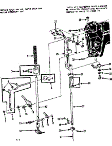 Presser Bar Assembly parts for Kenmore Sewing Machine 158.1792184 (1581792184, 158 1792184) from AppliancePartsPros.com