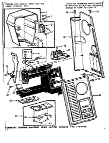 Control Panel And Face Plates parts for Kenmore Mechanical Sewing Machine 158.1792280 (1581792280, 158 1792280) from AppliancePartsPros.com
