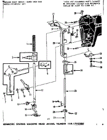Presser Bar Assembly parts for Kenmore Mechanical Sewing Machine 158.1792280 (1581792280, 158 1792280) from AppliancePartsPros.com