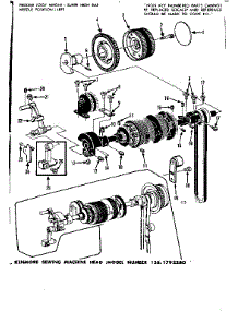 Clutch Wheel  Assembly parts for Kenmore Mechanical Sewing Machine 158.1792280 (1581792280, 158 1792280) from AppliancePartsPros.com