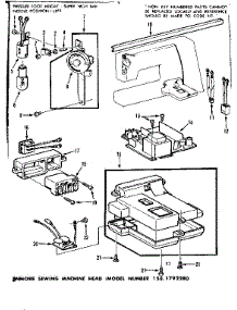 Main Control Assembly parts for Kenmore Mechanical Sewing Machine 158.1792280 (1581792280, 158 1792280) from AppliancePartsPros.com