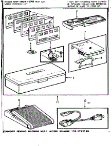 Foot Control And Templates parts for Kenmore Mechanical Sewing Machine 158.1792280 (1581792280, 158 1792280) from AppliancePartsPros.com