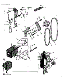 Motor Assembly parts for Kenmore Mechanical Sewing Machine 158.18023 (15818023, 158 18023) from AppliancePartsPros.com