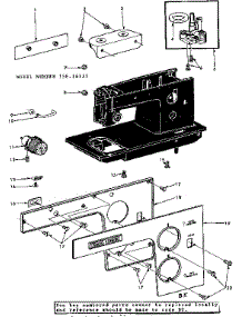 Bobbin Winder And Face Plate parts for Kenmore Mechanical Sewing Machine 158.18131 (15818131, 158 18131) from AppliancePartsPros.com