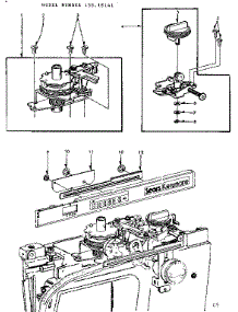 Cam Holder Bracket Assembly parts for Kenmore Mechanical Sewing Machine 158.18141 (15818141, 158 18141) from AppliancePartsPros.com