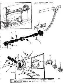 Shuttle Assembly parts for Kenmore Mechanical Sewing Machine 158.18150 (15818150, 158 18150) from AppliancePartsPros.com