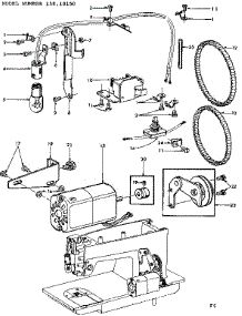 Motor Assembly parts for Kenmore Mechanical Sewing Machine 158.18150 (15818150, 158 18150) from AppliancePartsPros.com