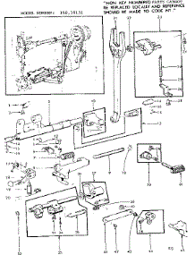 Feed Regulator Assembly parts for Kenmore Mechanical Sewing Machine 158.19131 (15819131, 158 19131) from AppliancePartsPros.com