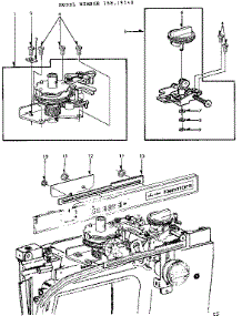 Cam Holder And Special Stitch Selector parts for Kenmore Mechanical Sewing Machine 158.19140 (15819140, 158 19140) from AppliancePartsPros.com