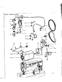 Motor Assembly parts for Kenmore Mechanical Sewing Machine 158.19140 (15819140, 158 19140) from AppliancePartsPros.com