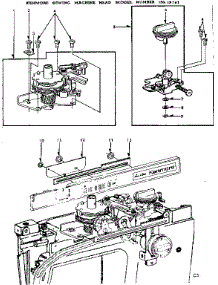 Cam Holder And Special Stitch Selector parts for Kenmore Mechanical Sewing Machine 158.19141 (15819141, 158 19141) from AppliancePartsPros.com