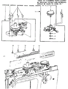 Cam Holder Bracket And Special Stitch Selector parts for Kenmore Mechanical Sewing Machine 158.19142 (15819142, 158 19142) from AppliancePartsPros.com