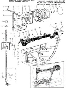 Presser Bar Assembly parts for Kenmore Mechanical Sewing Machine 158.19142 (15819142, 158 19142) from AppliancePartsPros.com