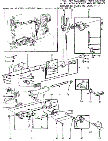 Feed Regulator Assembly parts for Kenmore Mechanical Sewing Machine 158.19142 (15819142, 158 19142) from AppliancePartsPros.com