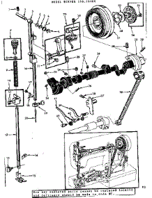 Presser Bar Assembly parts for Kenmore Mechanical Sewing Machine 158.19400 (15819400, 158 19400) from AppliancePartsPros.com