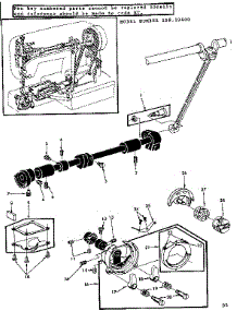Shuttle Assembly parts for Kenmore Mechanical Sewing Machine 158.19400 (15819400, 158 19400) from AppliancePartsPros.com