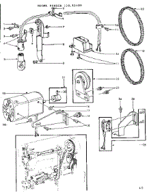 Motor Assembly parts for Kenmore Mechanical Sewing Machine 158.19400 (15819400, 158 19400) from AppliancePartsPros.com