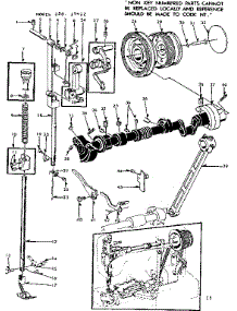 Presser Bar Assembly parts for Kenmore Mechanical Sewing Machine 158.19412 (15819412, 158 19412) from AppliancePartsPros.com