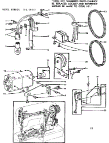 Motor Assembly parts for Kenmore Mechanical Sewing Machine 158.19412 (15819412, 158 19412) from AppliancePartsPros.com