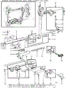 Feed Regulator Assembly parts for Kenmore Mechanical Sewing Machine 158.19460 (15819460, 158 19460) from AppliancePartsPros.com